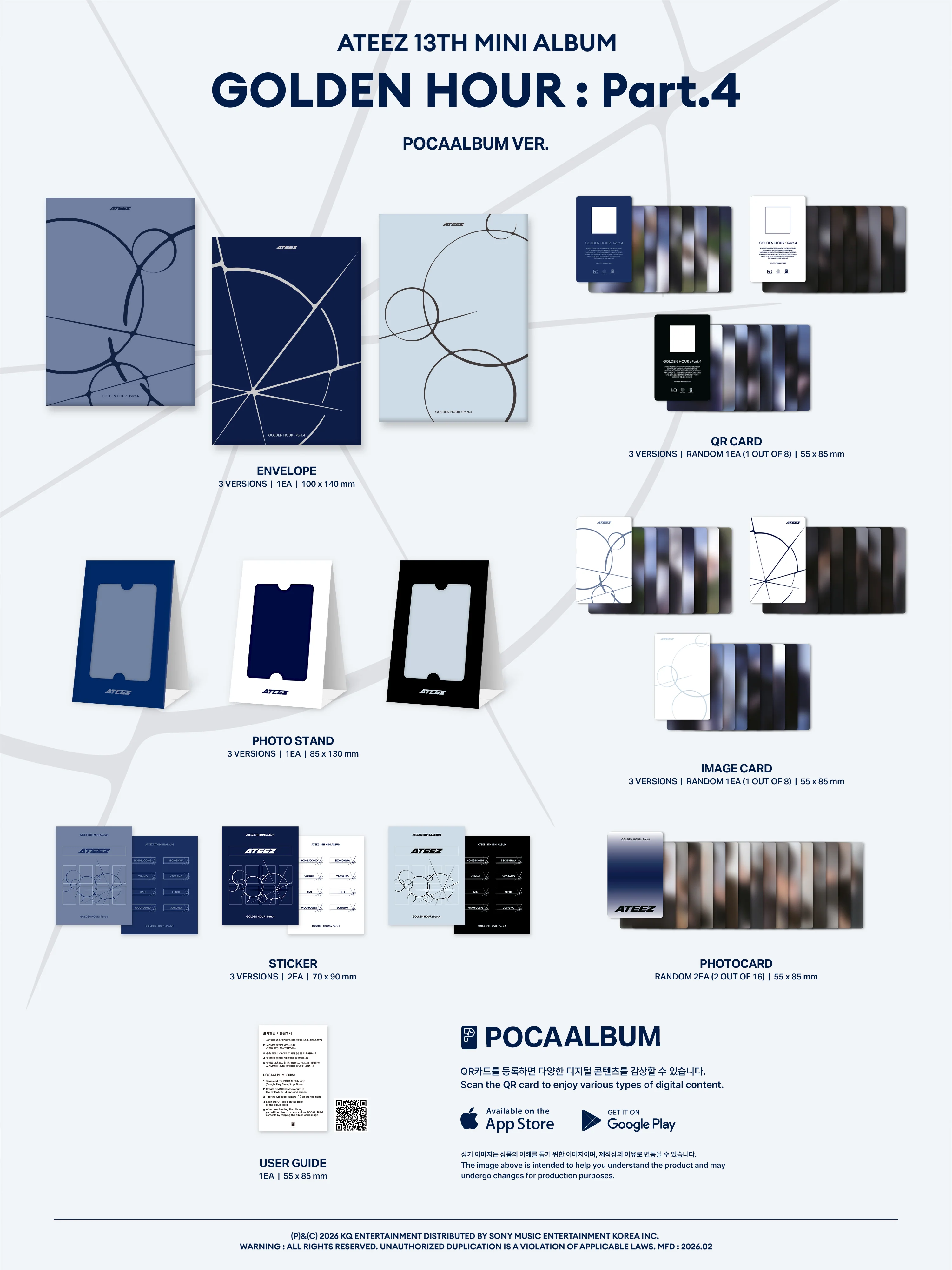 ATEEZ - GOLDEN HOUR : Part.4 [POCAALBUM Ver.] DIARY Ver. - 1