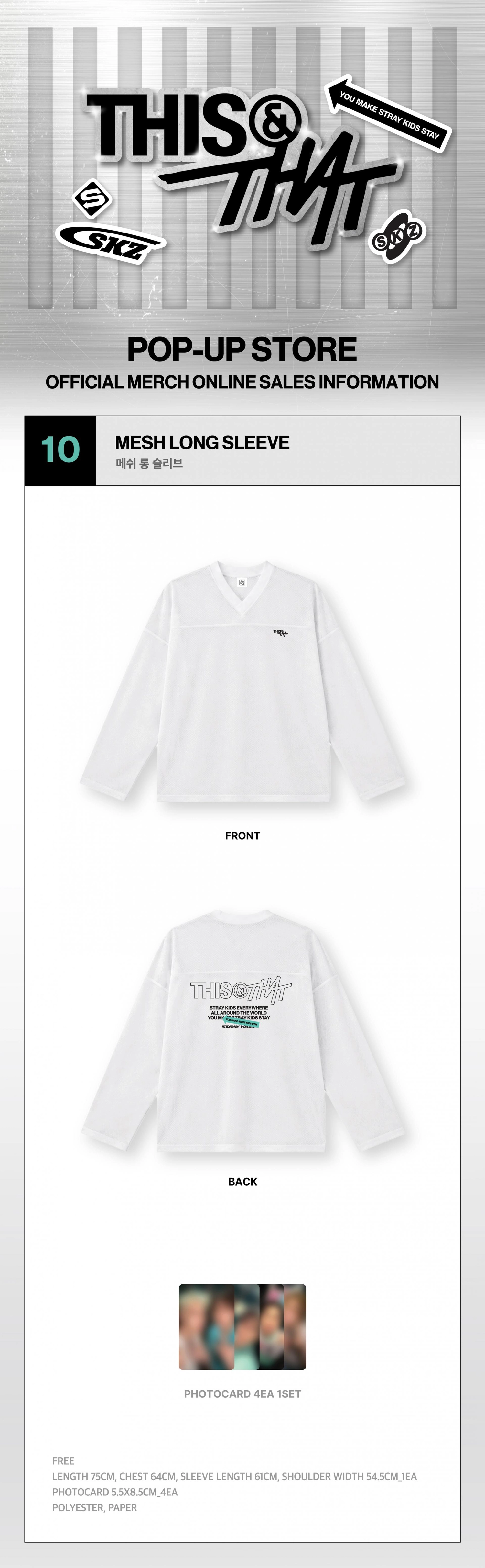 Stray Kids - This & That [SKZOO] Mesh Long Sleeve T-Shirt - 1